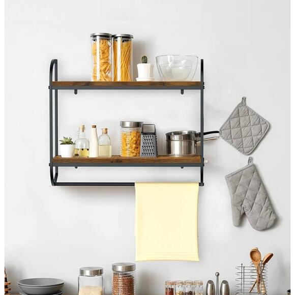 NIB 2 Piece Tiered Shelf with Towel Bar - Picture 1 of 10